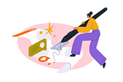 Digital content creators concept set, a Person Illustration by Good Studio (Thumbnail 6 of 14)