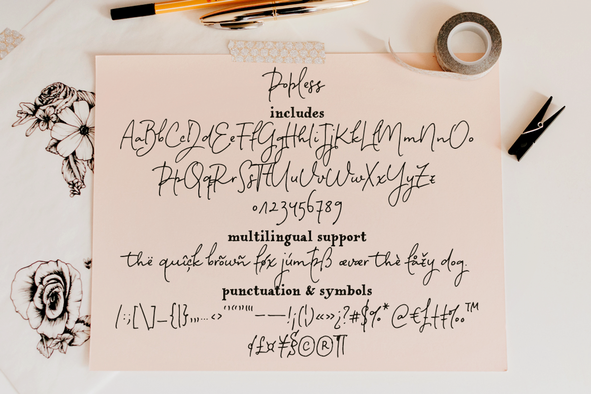 Popless script and serif font duo preview 2