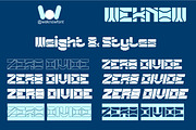 Zero Divide font, a Sans Serif Font by weknow (Thumbnail 7 of 8)