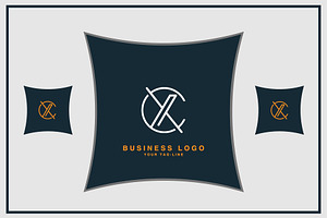 Alphabet Letters Icon Logo CX or XC