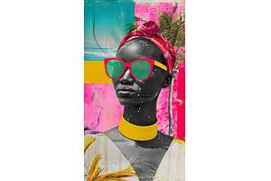 African woman with headscarf and, a Beauty & Fashion Photo by Lermont51