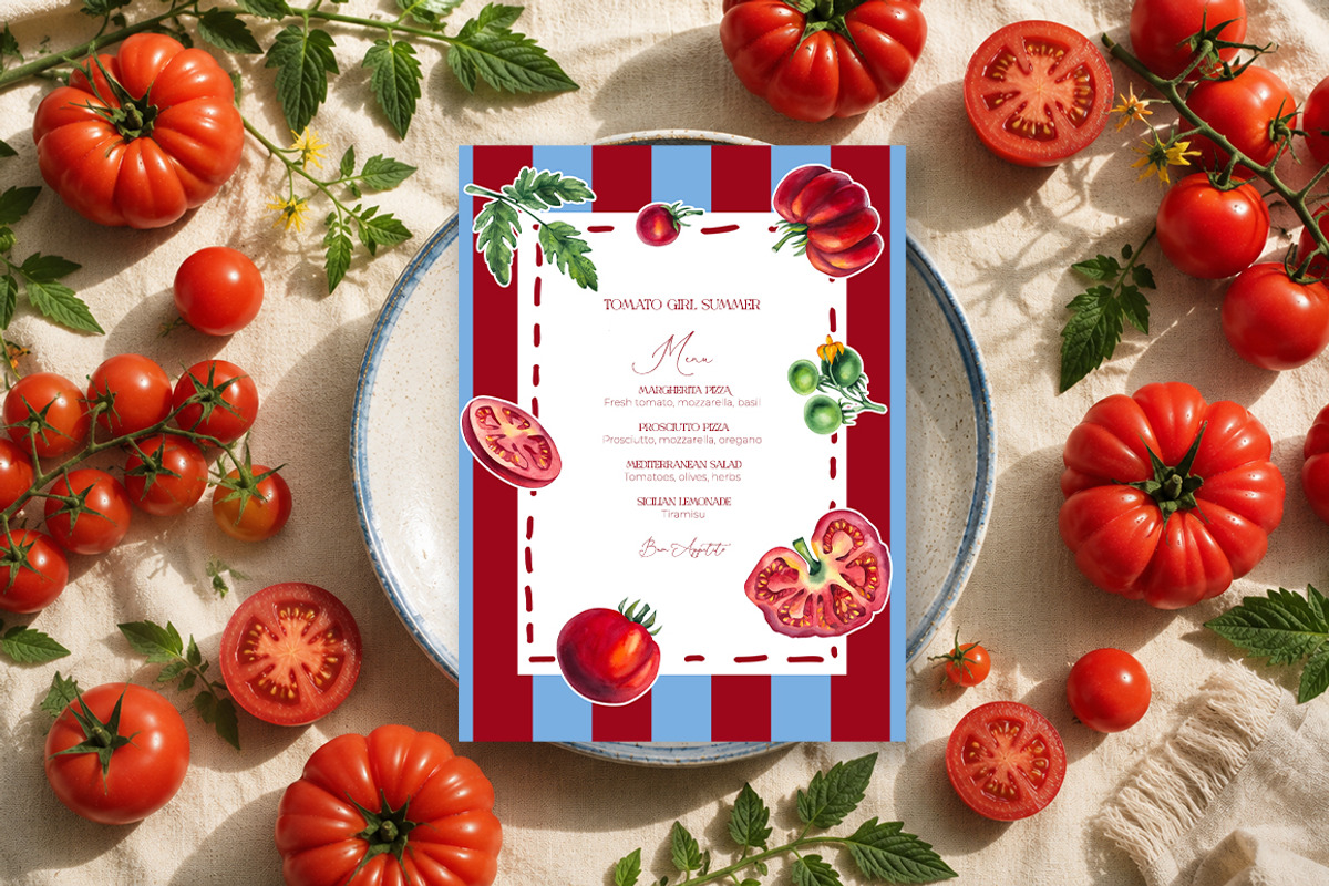 ITALIAN SUMMER Branding Collection, a Food Illustration by SashaKondr (Photo 2 of 13)