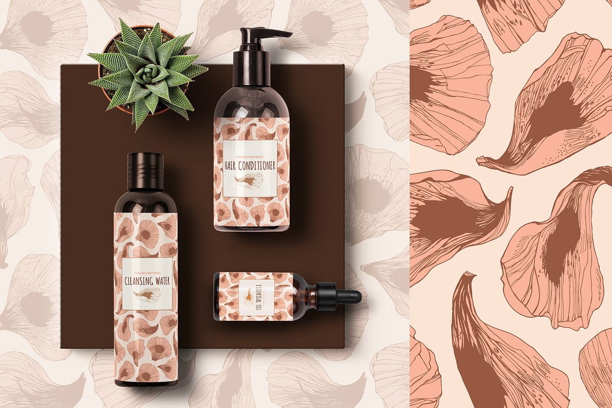 Flower wind. Set of floral patterns, a Pattern Graphic by julianaapina (Photo 10 of 11)