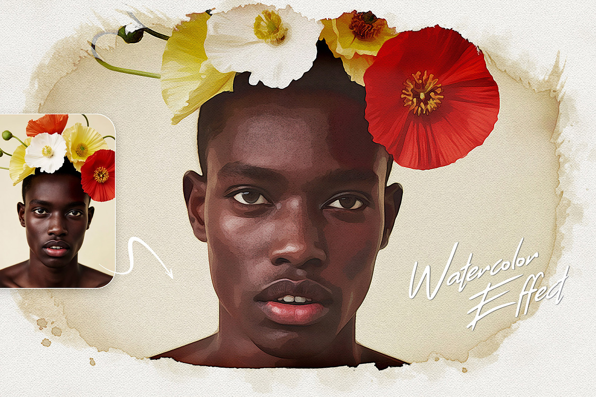 Watercolor Frames Photoshop Effects, a Layer Style Add-On by Andrew Skoch Design (Photo 5 of 12)