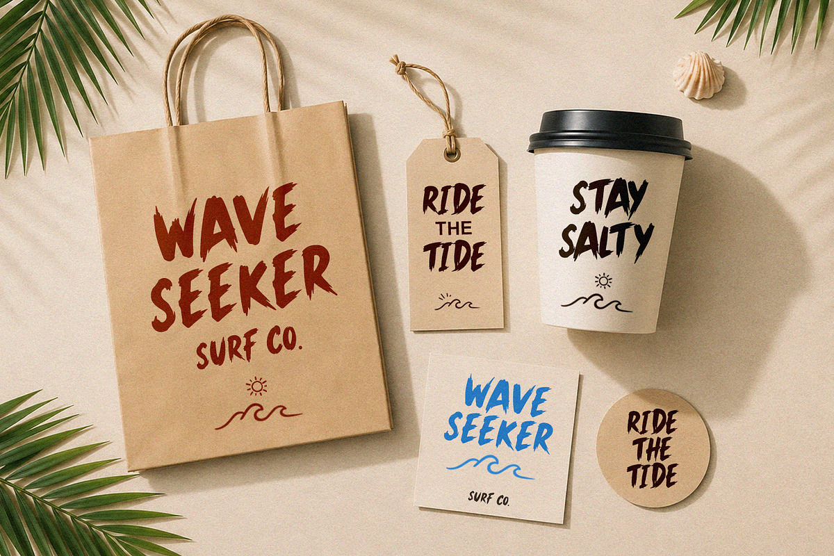 Detrios Literno Tropical Brush Font, a Handwritten Font by Maulana Creative (Photo 4 of 7)
