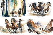 Horse Haven Watercolor Collection, an Animal Illustration by artsy-fartsy (Thumbnail 7 of 9)