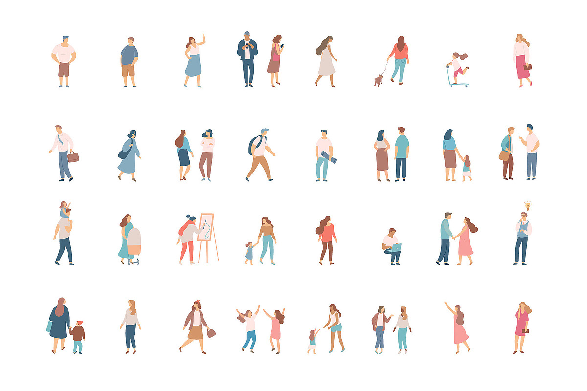 Male and female vector characters, a Person Illustration by Vector_Art (Photo 6 of 9)