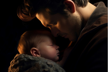 Delightful Dad cute baby. Generate, a Person Photo by Ylivdesign