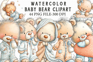 Baby Bear Clipart, an Illustration by Libby Wishes