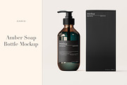 Amber – Glass Soap Bottle Mockup Set, a Packaging Mockup by Zumrod (Thumbnail 2 of 10)