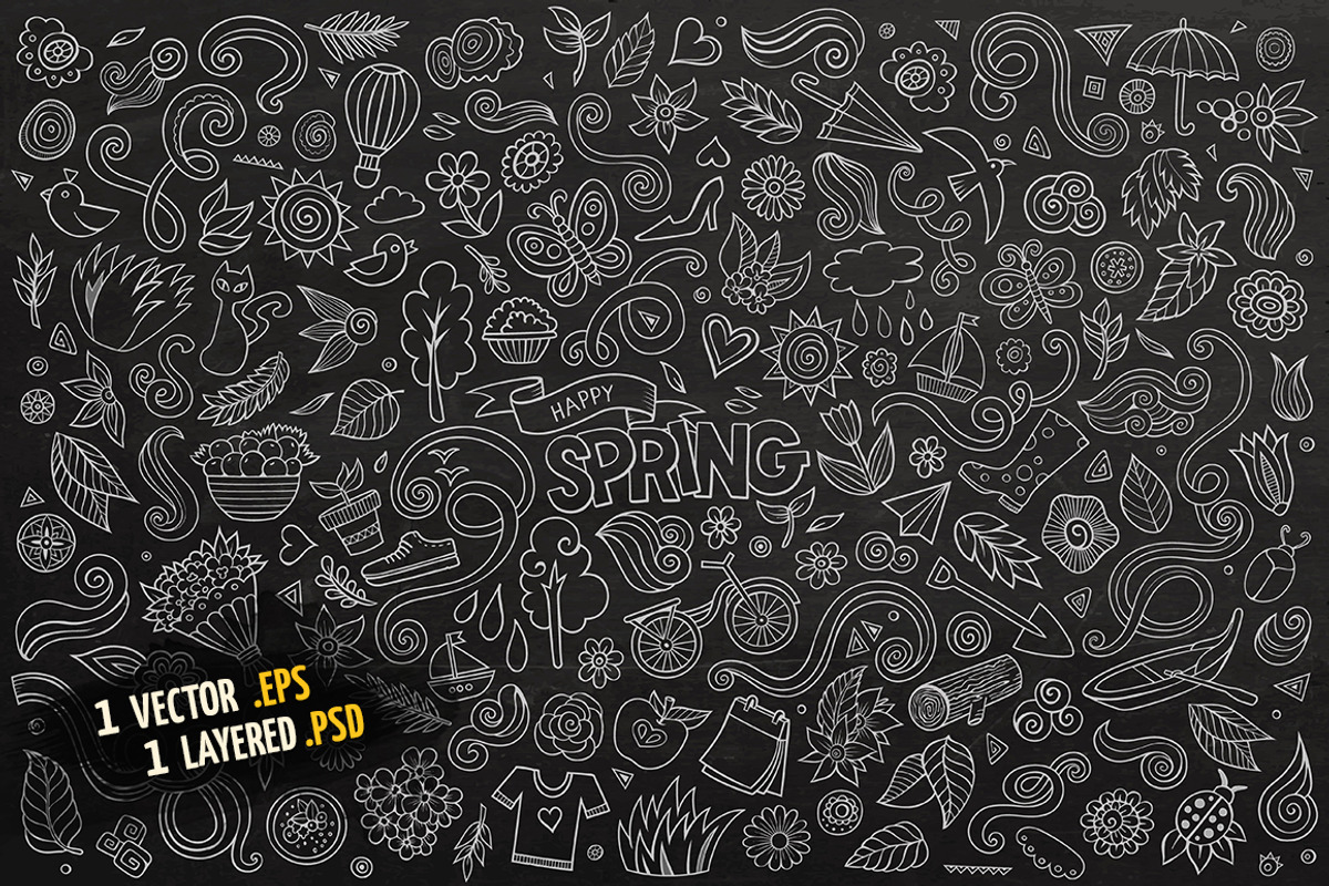 Spring Objects & Symbols Set, an Object Graphic by BALABOLKA (Photo 4 of 4)