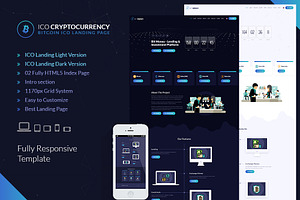 ICO Cryptocurrency - Bitcoin Landing