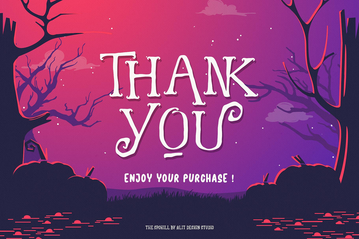 The Spokill Halloween Typeface, a Script Font by alit design (Photo 16 of 16)