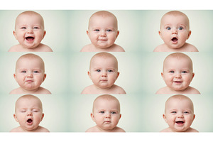 Grid of nine portraits of same, a Person Photo by Igor Tichonow