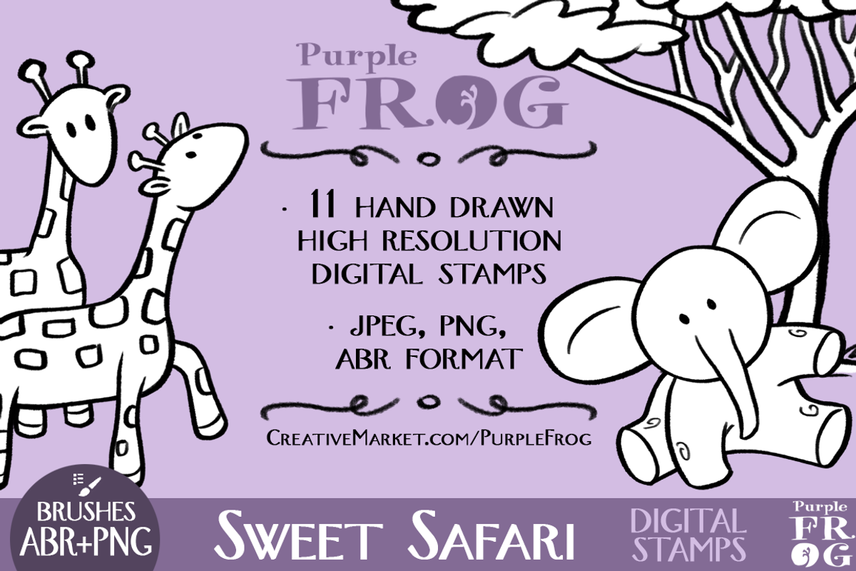 SWEET SAFARI - Digital Stamps preview 2