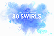 80 Color Swirls - Watery Ink, a Texture Graphic by Graphic Goods Co (Thumbnail 4 of 4)