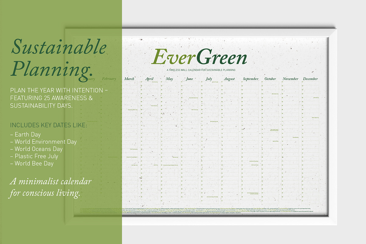 Undated Eco Calendar: Herbal Green preview 4