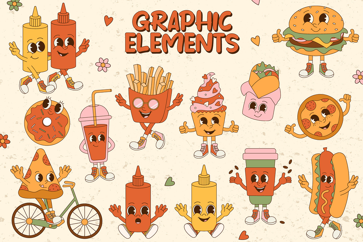 Groovy Fast Food Collection, a Food Illustration by Alla's Creations (Photo 5 of 15)