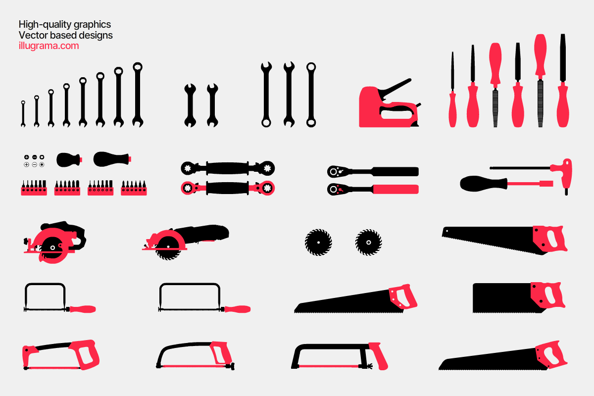 Hand Tools - Modern Graphics, an Illustration by illugrama (Photo 6 of 9)