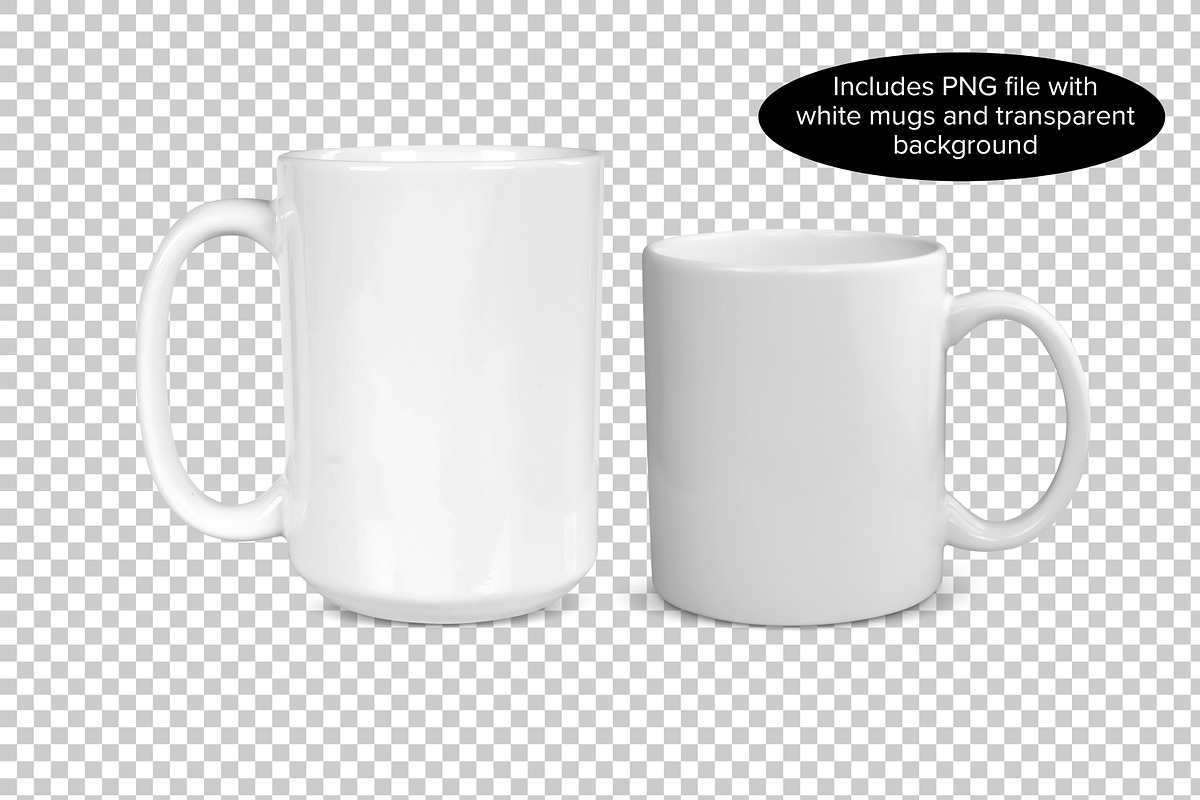 11 and 15 oz Coffee Mug Mockup