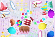 Happy Birthday PNG Clipart Set, a Decorative Illustration by Art by Angele G (Thumbnail 2 of 8)