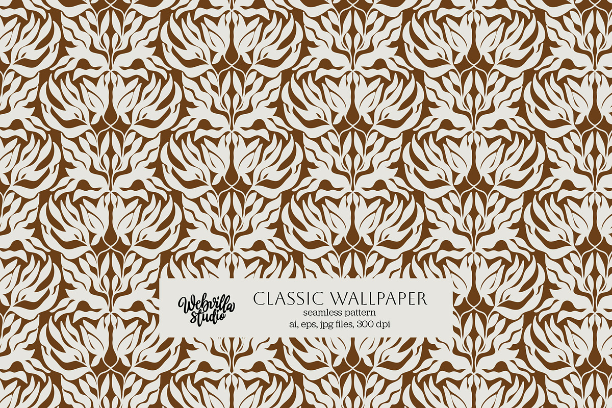 Classic Wallpaper, a Wallpaper Graphic by Bloomart Studio (Photo 1 of 6)