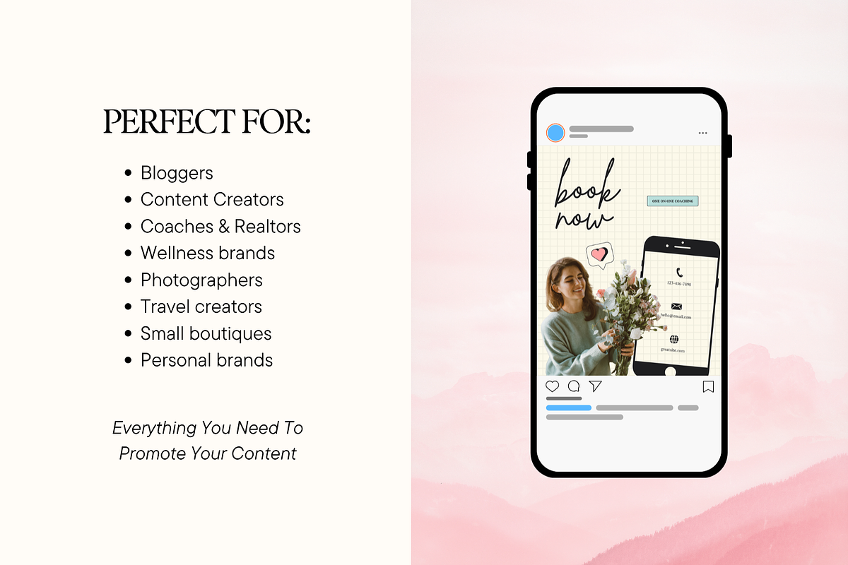 Green & Pink Instagram, a Social Media Template by Anna Design Studio (Photo 10 of 11)