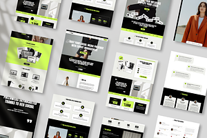 Bold Website Template Bundle Canva