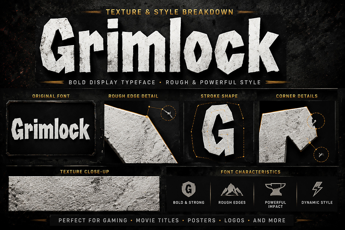 Grimlock, a Slab Serif Font by Wow Magic (Photo 2 of 3)