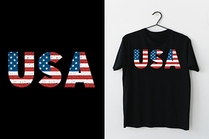 USA Flag Retro Font