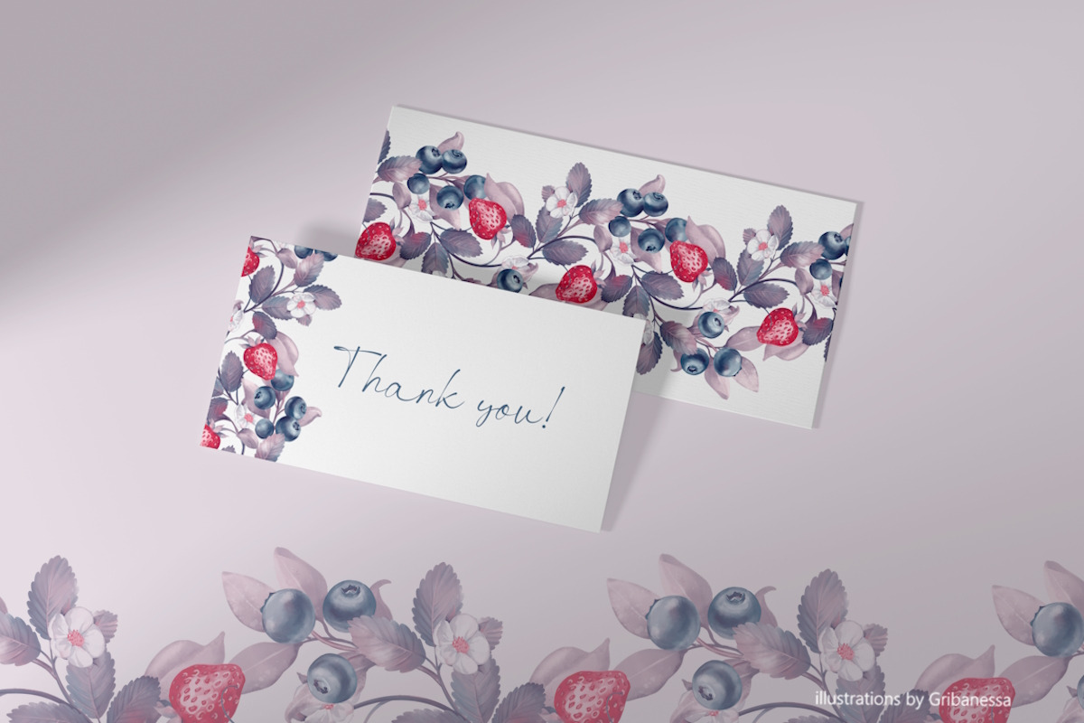 Berry Sweet Summer Patterns, a Decorative Illustration by Gribanessa (Photo 6 of 6)