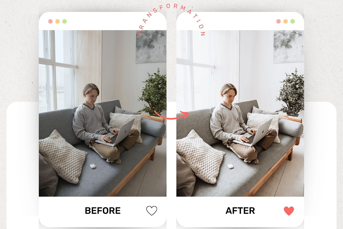 10 Minimal lightroom Presets and Lut, a Preset Add-On by presetsroom (Photo 6 of 14)