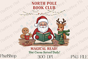 North Pole Book Club-Book Lover PNG, an Illustration by DreamPrint404 (Thumbnail 1 of 4)
