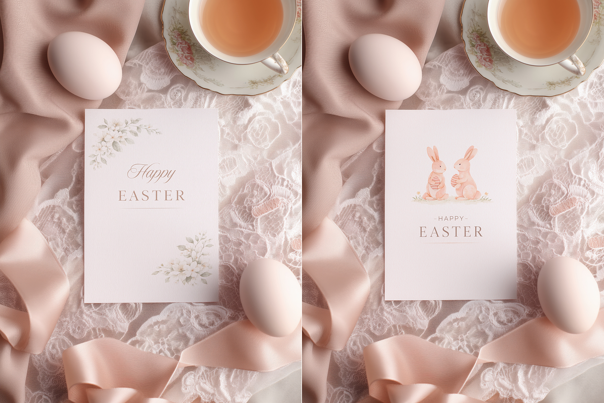 Lace 5x7 Easter Greeting Card Mockup, a Product Mockup by Serenefeeling (Photo 2 of 6)