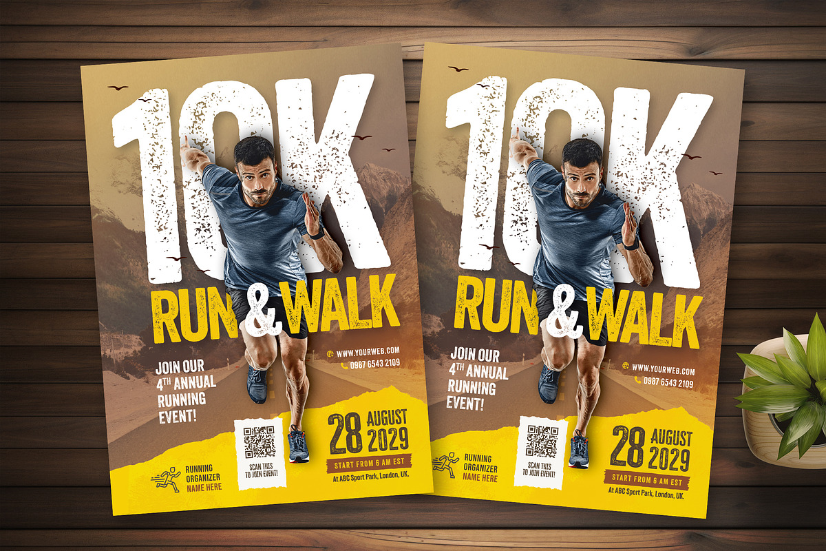 Run & Walk Flyer Templat, a Flyer Template by Boostock (Photo 3 of 6)