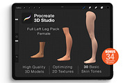 Procreate 3d Model - Left Leg Female, a Characters & Person 3D Model by Procreate3dStudio (Thumbnail 1 of 4)