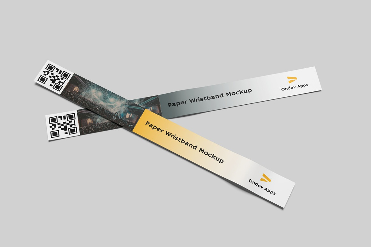Paper Wristband Mockup, a Merchandise Mockup by Akaimockup (Photo 3 of 5)