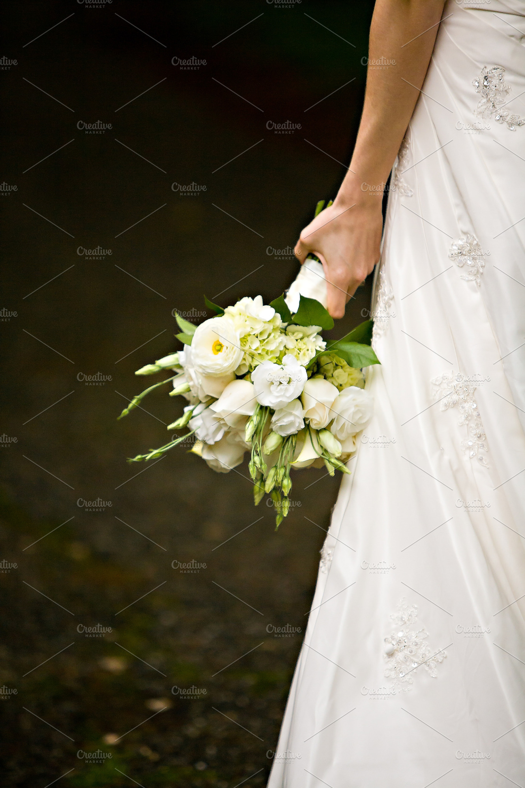 White flower bouquet 5, a Photo by Stocklane