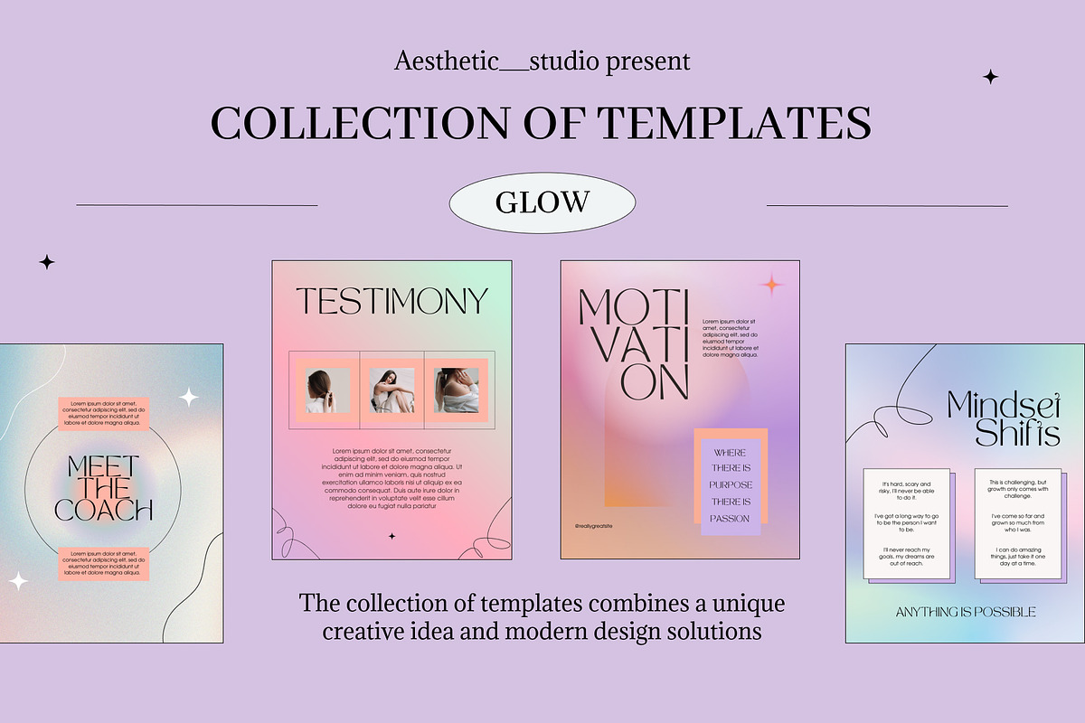 GLOW – Gradient Instagram Templates, a Templates & Theme by GothicStudio (Photo 2 of 9)