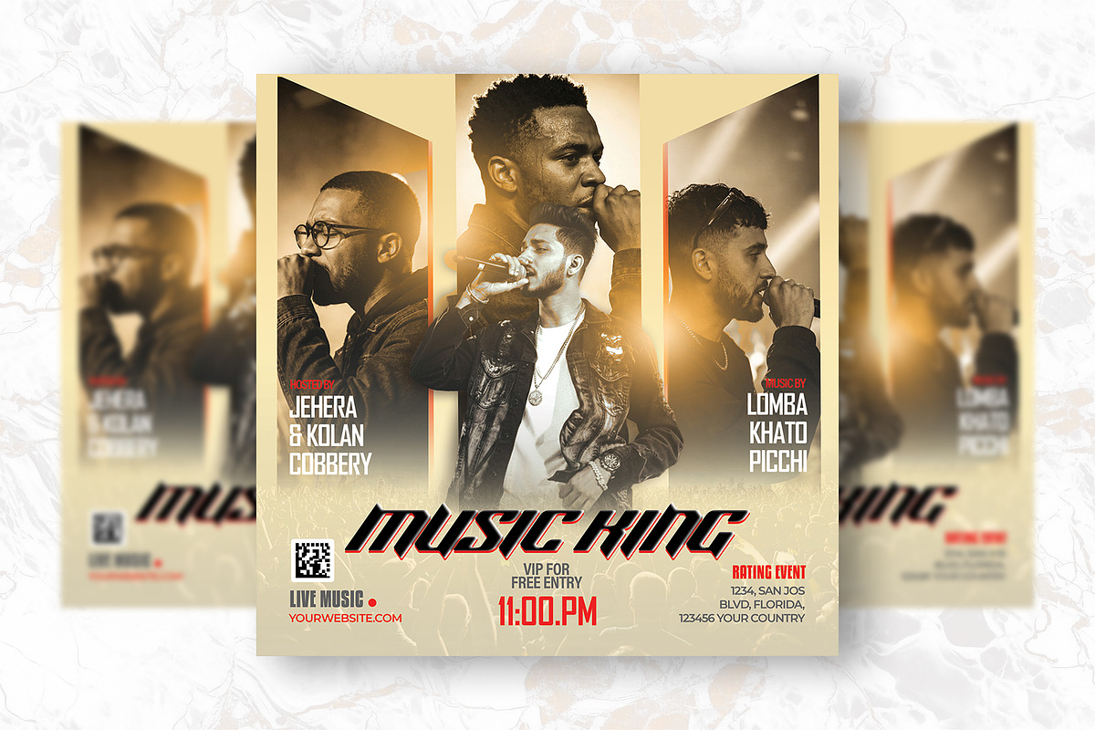Music King Party Flyer Design, a Flyer Template by Shajib Shikder (Photo 2 of 2)