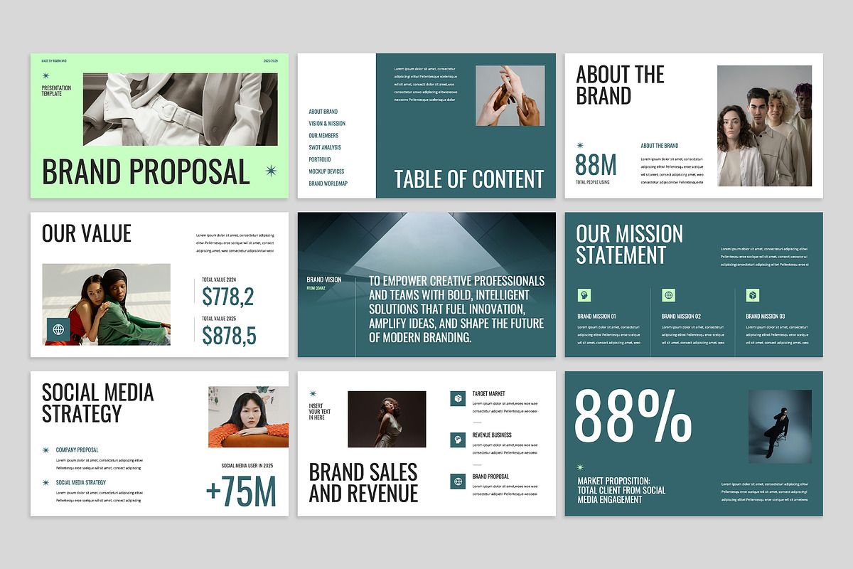 Brand Proposal Google Slides, a Presentation Template by rgbryand (Photo 2 of 6)