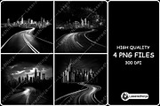 Winding Road to Urban City Travel, a Background Graphic by LaseredNinja (Thumbnail 1 of 7)