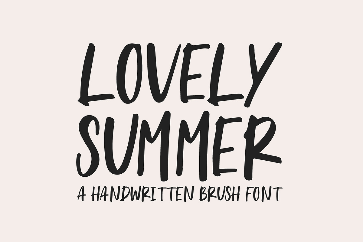 Lovely Summer A Brush Font, a Handwritten Font by Prestige Artsy Studio (Photo 1 of 8)
