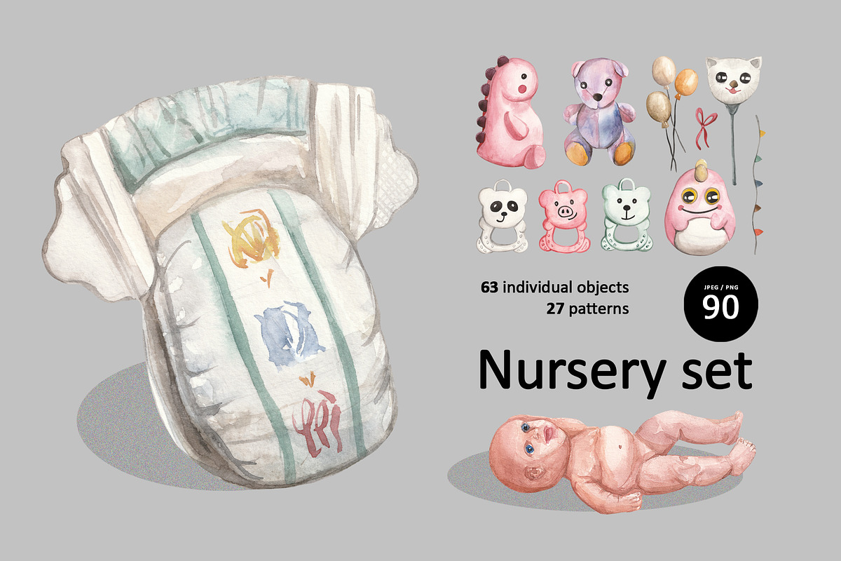 Nursery set, an Object Graphic by Design X0 (Photo 2 of 10)
