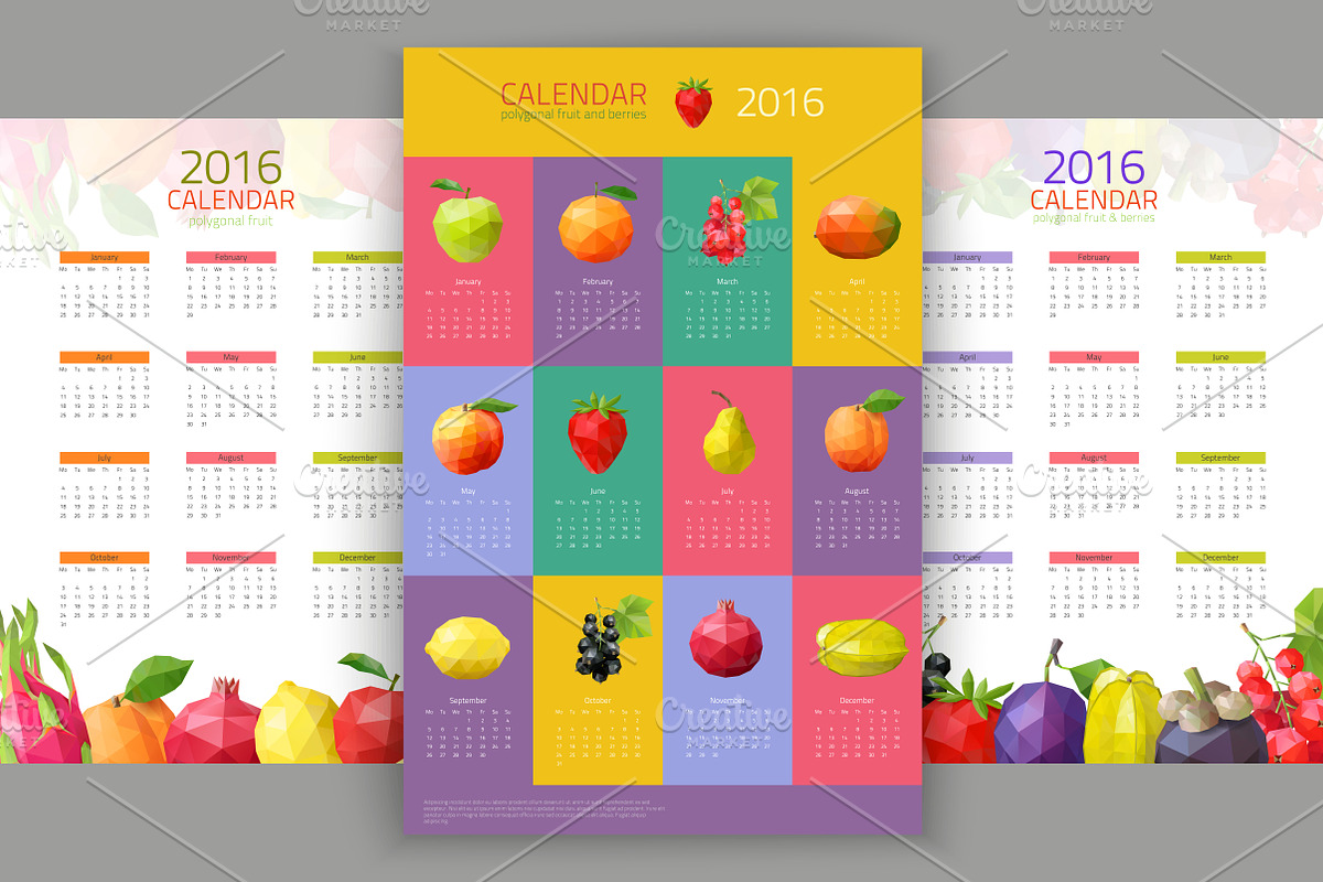 Geometrical calendars of 2016, a Graphic by samarka