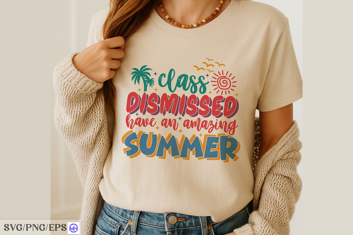Class Dismissed SVG Teacher Summer, a Seasonal Illustration by mh_arif (Photo 3 of 4)