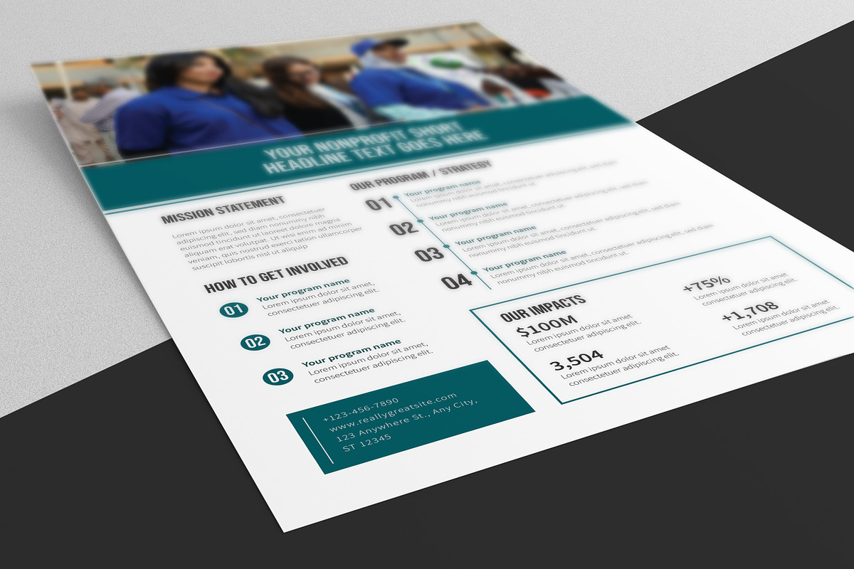 Nonprofit Organization Flyer, a Flyer Template by SmmrDesign (Photo 3 of 4)