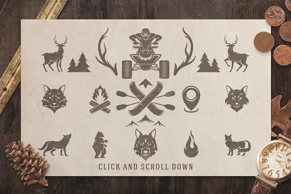 280 Outdoor logos and badges, a Branding & Logo Template by Vasya Kobelev (Photo 12 of 83)