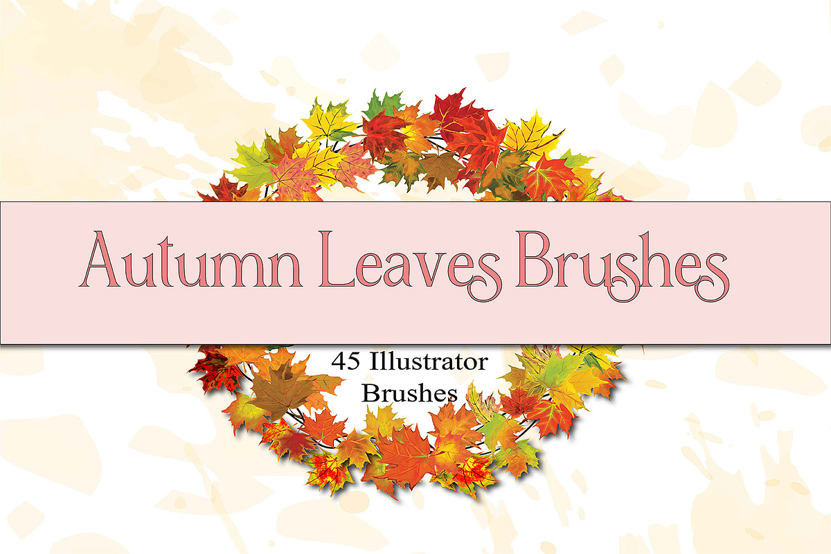 Autumn Leaf Illustrator Brushes Set preview 2
