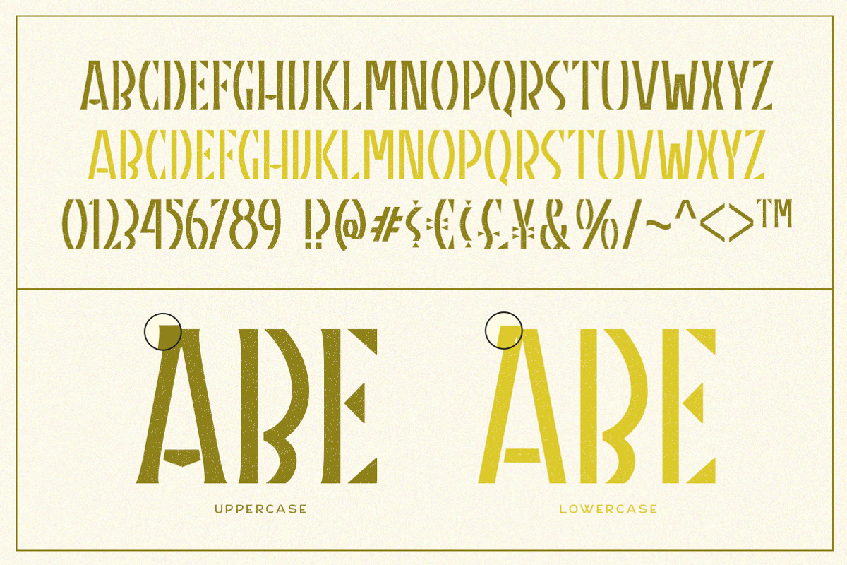 AMARIELLE Stencil Display Font, a Sans Serif Font by Letterhend Studio (Photo 9 of 9)